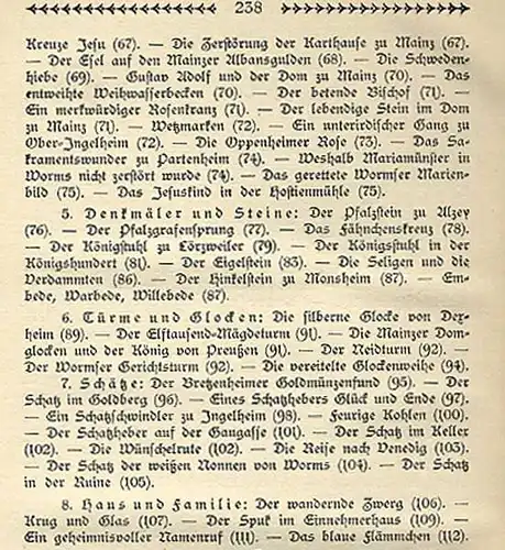 Rhein Hessen Mainz Bingen Worms Heimat Sagen Hessische Volksbücher 1921