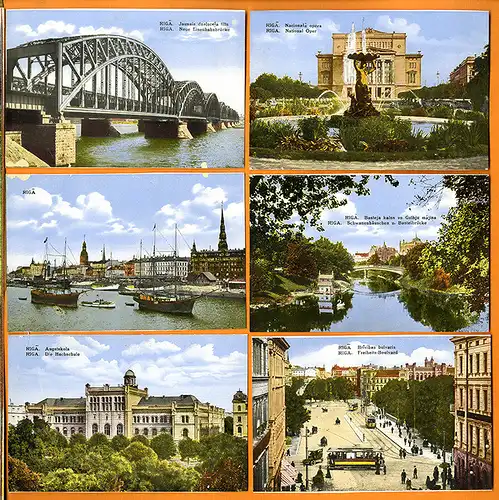 Europa Ostsee Lettland Riga Stadt Ansichten 14 alte Foto Postkarten um 1910