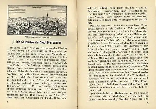 Rheinland Pfalz  Meisenheim am Glan Stadt Geschichte Schloßkirche Führer 1958