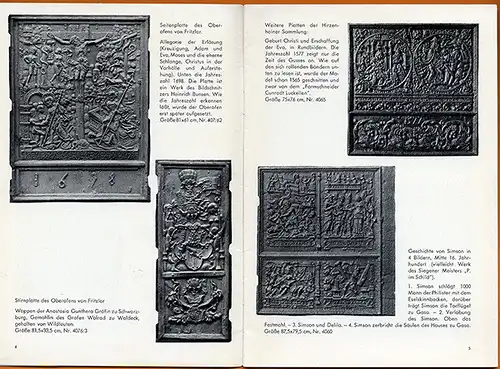 Hessen Wetzlar Bruderus Eisenwerke alte Kamin Ofenplatten Buch 1964