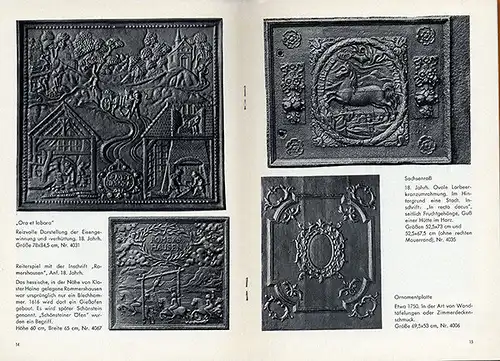 Hessen Wetzlar Bruderus Eisenwerke alte Kamin Ofenplatten Buch 1964 