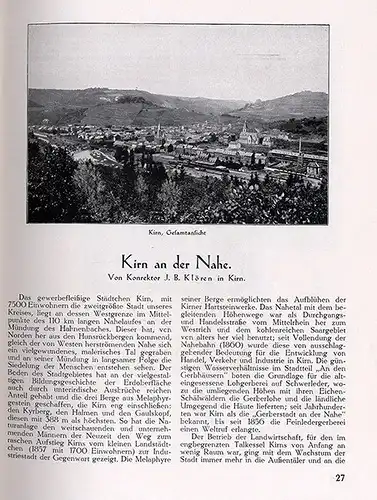 Rheinland Pfalz Bad Kreuznach Nahe Geschichte Wirtschaft Wein Heimatbuch 1927