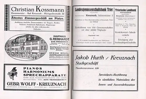 Rheinland Pfalz Bad Kreuznach Nahe Geschichte Wirtschaft Wein Heimatbuch 1927