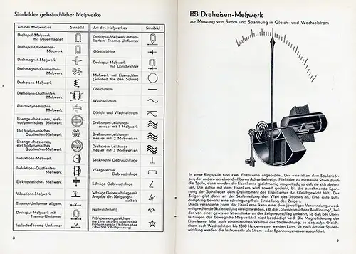 Frankfurt Elektrotechnik Messgeräte Instrumente Hartmann & Braun Katalog 1950