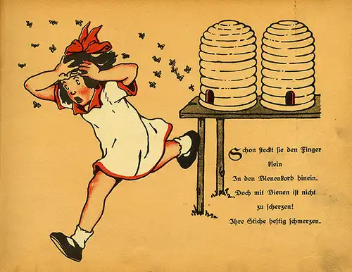 Kinder Bilderbuch Übermut tut selten gut Kunst Grafik Grimmer-Kriwub 1910