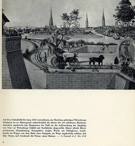 Alt Hamburg Stadt Ansichten Bilder und  Zeichnungen Kunst Grafik Buch 1936