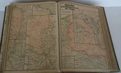 Europa Deutschland Weltkrieg in Karten Kriegs Chronik Atlas 1914-1917