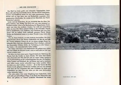 Hessen Odenwald Gadernheim Geschichte Chronik Heimatbuch 1963