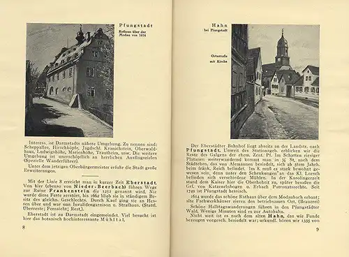 Hessen Bergstraße Odenwald Neckartal Wanderbuch illustriert von Barth 1942