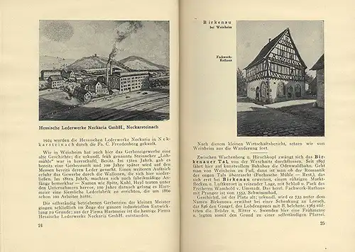 Hessen Bergstraße Odenwald Neckartal Wanderbuch illustriert von Barth 1942