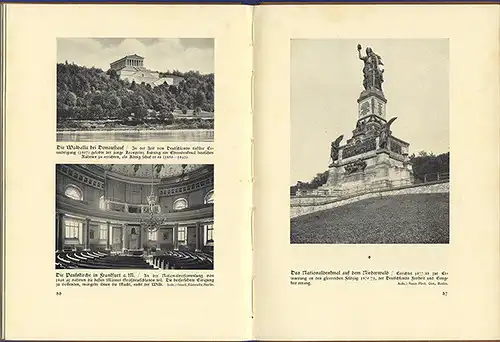 Deutsche Geschichte nationale Denkmäler Weihestätten Baukunst Bildband 1926