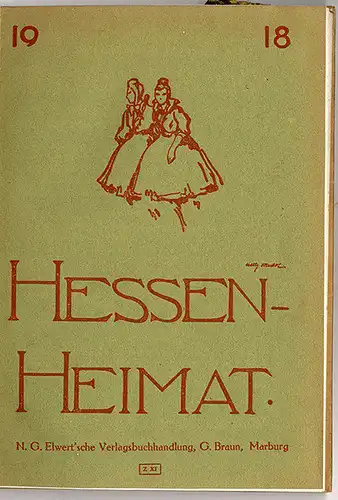 Hessen Heimat Hessische Künstler und Dichter Ubbelohde Kunst Grafik Buch 1918