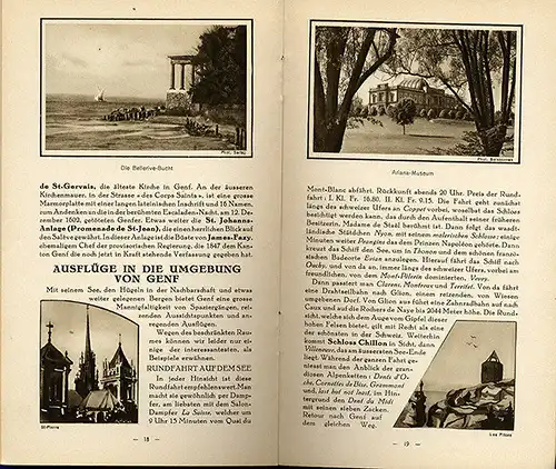 Schweiz Genf Völkerbund Stadt Geschichte Architektur alter Reiseführer  1926
