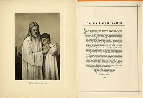 Kunst Grafik Christliche Malerei Meta Löwe Mappe mit 6 Kupferdruck Tafeln 1925