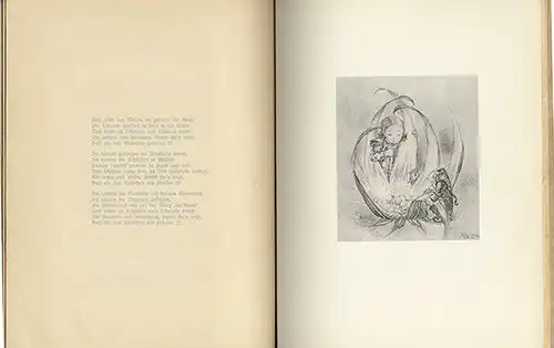 Kunst Grafik Sulamith Wülfing Der Mond ist aufgegangen Kupferdruck Tafeln 1933