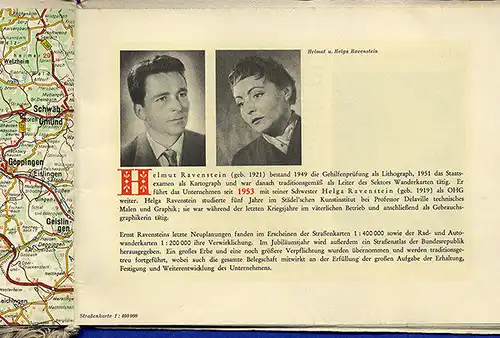 125 Jahre Ravenstein Geografische Verlagsanstalt Frankfurt Festschrift  1955