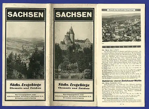 Reiseland Sachsen Chemnitz Zwickau Freiberg Erzgebirge Werbeheft 1930