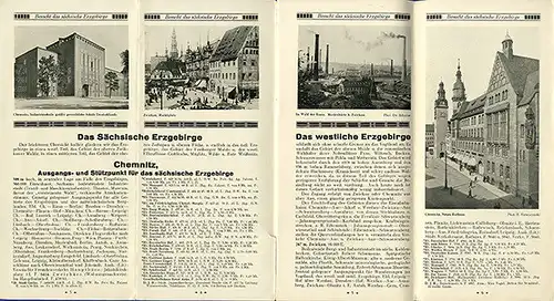 Reiseland Sachsen Chemnitz Zwickau Freiberg Erzgebirge Werbeheft 1930