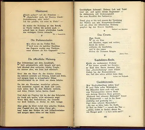 Theater Bühne Musen Lieder Brettl Verse Moritaten Maximilian Bern 1911