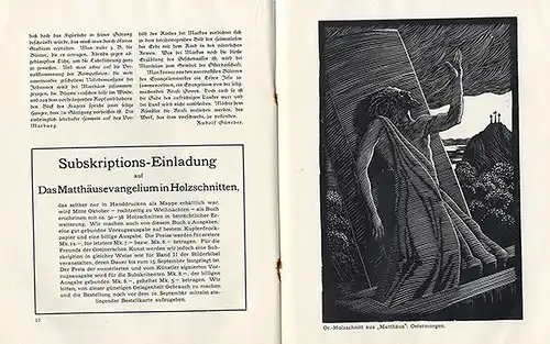 Jugenheim Daniel Greiner Holzschnitt Kunst Felsberg Verlag Mitteilungen 1926