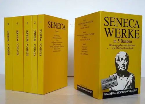 Philosophie Antike Rom Seneca Werke Schriften 5 Bände mit Kassette 1995