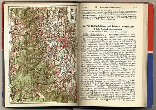 Sachsen Erzgebirge Böhmen Meyers Reise Verkehr Wander Buch 1936