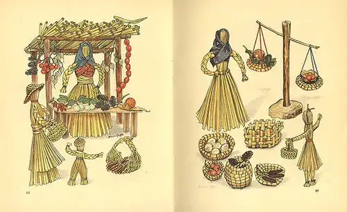 Handarbeit Pädagogik Kinder Strohpuppen Spielzeug aus Wald und Wiese Buch 1940