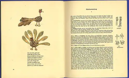 Handarbeit Pädagogik Kinder Strohpuppen Spielzeug aus Wald und Wiese Buch 1940