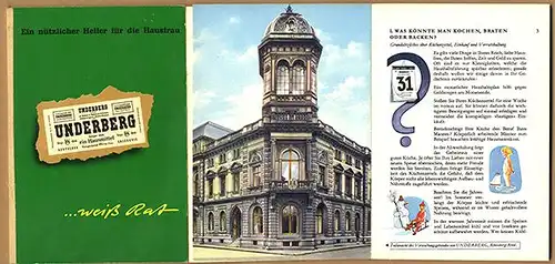  Alkohol Werbung Reklame Underberg Kochbuch Hausfrauen Ratgeber 1960