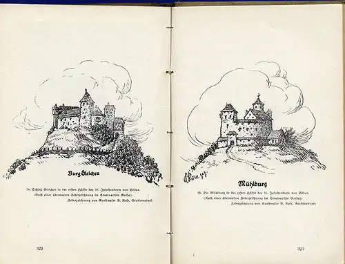 Thüringen Wandersleben Drei Gleichen Geschichte Chronik Heimatbuch 1925