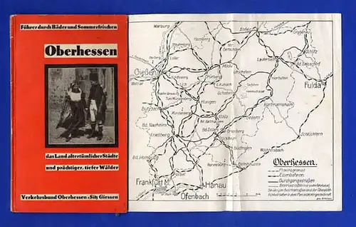 Hessen Oberhessen Vogelsberg Wetterau alter Reiseführer Wanderbuch 1924