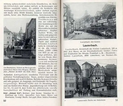 Hessen Oberhessen Vogelsberg Wetterau alter Reiseführer Wanderbuch 1924
