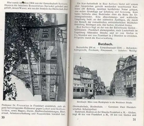 Hessen Oberhessen Vogelsberg Wetterau alter Reiseführer Wanderbuch 1924