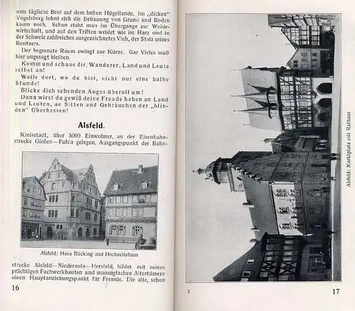 Hessen Oberhessen Vogelsberg Wetterau alter Reiseführer Wanderbuch 1924