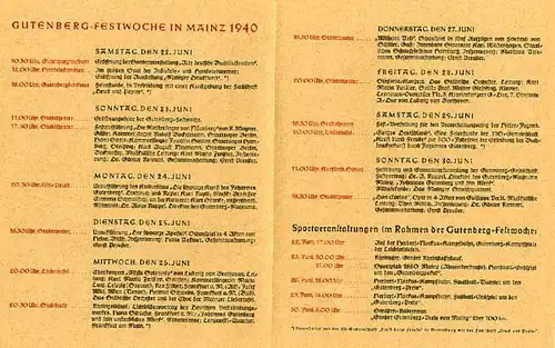 Rheinland Pfalz 500 Jahre Buchdruck in Mainz Gutenberg Festschrift 1940