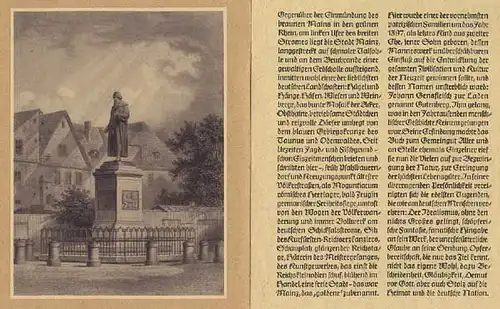 Rheinland Pfalz 500 Jahre Buchdruck in Mainz Gutenberg Festschrift 1940