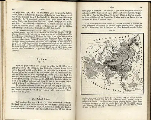 Deutschland Europa Arktis Asien Afrika Geografie Erdkunde Schulbuch 1880