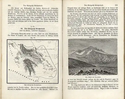 Deutschland Europa Arktis Asien Afrika Geografie Erdkunde Schulbuch 1880