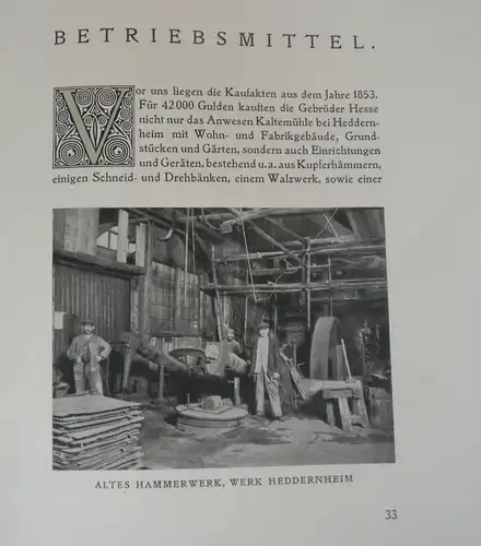 Hessen Frankfurt Heddernheim Kupferwerke Geschichte Firmen Festschrift 1918