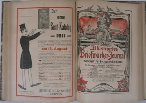 Philatelie Briefe Post Stempel Briefmarken Journal Zeitung Gebrüder Senf 1910