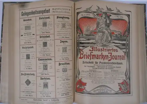 Philatelie Briefe Post Stempel Briefmarken Journal Zeitung Gebrüder Senf 1910