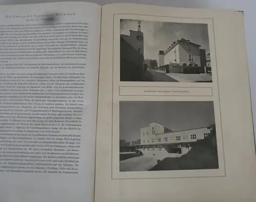 Bayern Stadt und Landkreis Augsburg Wirtschaft Industrie Gewerbe Monografie 1930