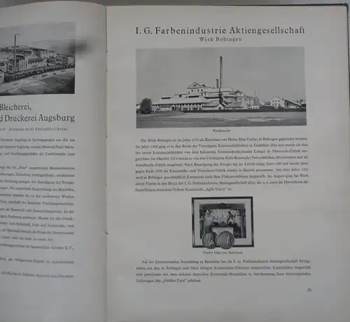 Bayern Stadt und Landkreis Augsburg Wirtschaft Industrie Gewerbe Monografie 1930