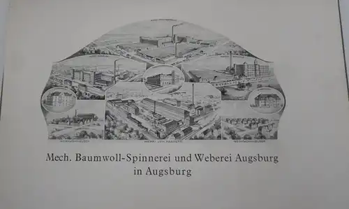 Bayern Stadt und Landkreis Augsburg Wirtschaft Industrie Gewerbe Monografie 1930