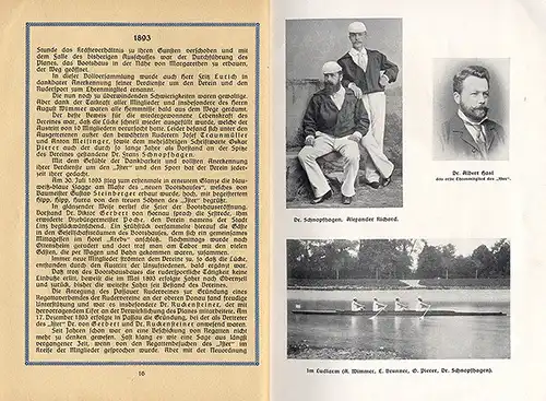 Österreich Linz Donau Rudern Wassersport 50 Jahre Ruder Verein Festschrift 1926