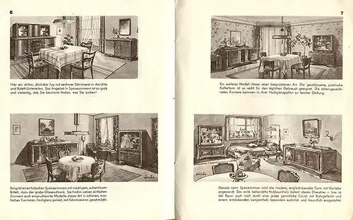 München Möbel Huber Schlafzimmer Schränke Wohnzimmer Modell Katalog um 1935