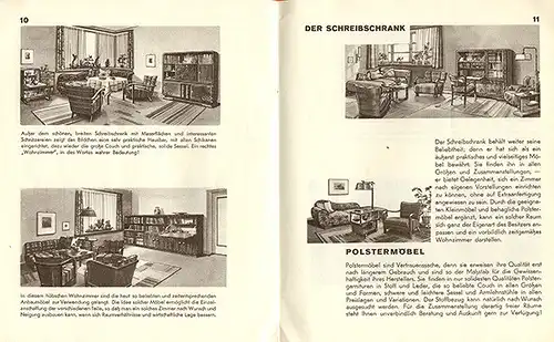 München Möbel Huber Schlafzimmer Schränke Wohnzimmer Modell Katalog um 1935