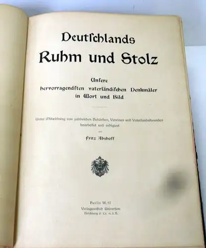 Deutsches Reich Kaiser Krieger Vaterländische Denkmal Topografie von 1901  
