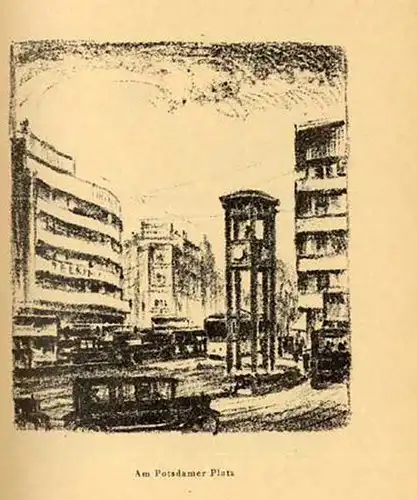 Weltstadt Berlin 12 Original Lithografien von Max Brückner Kunst Buch 1929