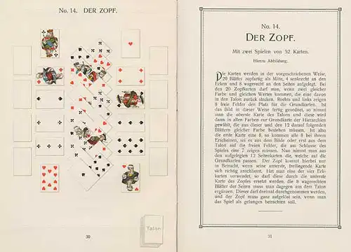 Esoterik Spielkarten Anleitung zum Kartenlegen Patiencen Buch 1910